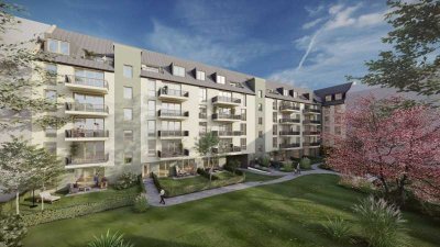Erstbezug : Exklusiver Neubau im Zentrum mit Garten, Terrasse, Fußbodenheizung und Parkett!