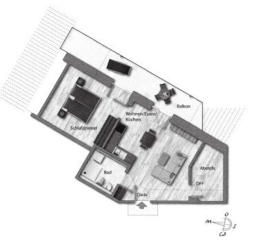Helle 2-Zimmer-Wohnung im Fürstenhof