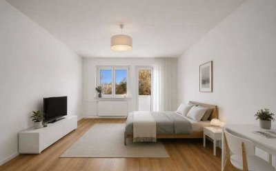 Modernisierte 1-Zimmer-Wohnung mit Balkon in ruhiger Wohnlage von Rieseby
