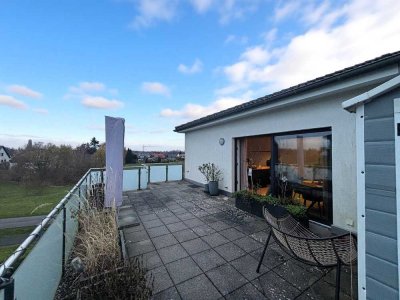 Penthousefeeling in Lamme – große Dachterrasse, Fussbodenhzg, moderne Küche und Energieeffizienz A