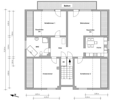 Helle 4-Zimmer Wohnung mit Balkon in Berlin-Rudow