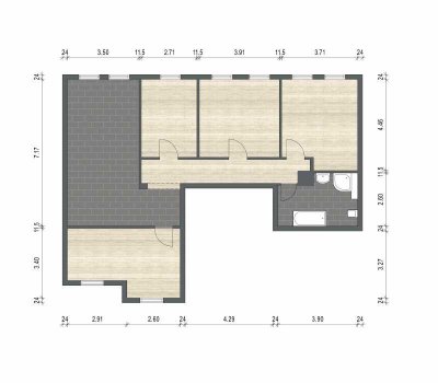 Familienwohnung im grünen Umfeld über den Dächern von Forst