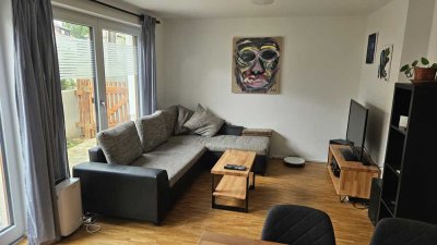 Energieeffizienter Neubau: exklusive 2,5-Zi.-Wohnung mit eigenem Garten und schicker Einbauküche!!!