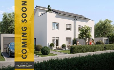 COMING SOON! Schlüsselfertige Doppelhaushälften mit Büro / Galerie und Dachterrasse in einzigartiger Lage in Attnang-Puchheim zu vermieten