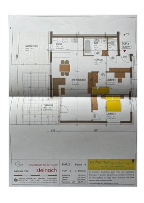 Zentral gelegene 3,5-Zimmer-Wohnung mit großzügigem Garten und Tiefgaragenabstellplatz in Steinach am Brenner