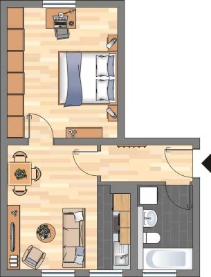 1-Zimmer-Wohnung in Dortmund Körne