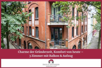Charme der Gründerzeit, Komfort von heute – 3 Zimmer mit  Aufzug