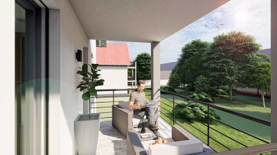 Schöner Ausblick von zwei Balkonen in Wolfsburg