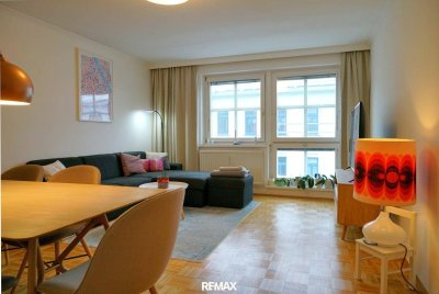 NEUER PREIS! Moderne 2-Zimmer-Wohnung im 5. Liftstock – voll möbliert – Topzustand + gemeinschaftliche Dachterrasse mit Panoramablick über Wien!