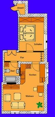 Attraktive, sonnige 2-Zimmer-Wohnung - Nähe Elbepark