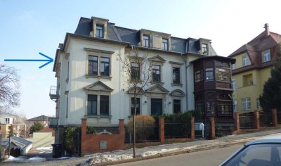 Gemütliche 1-Zimmer Dachgeschosswohnung in Dresden Plauen mit weitem Blick