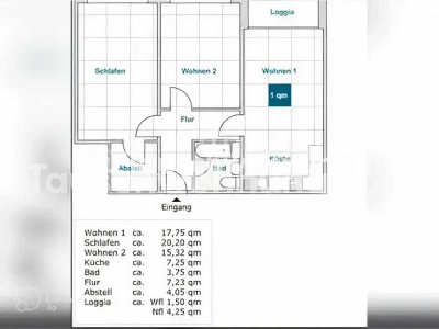 Tauschwohnung: Zentral gelegene und preiswerte 3-Zimmer-Wohnung