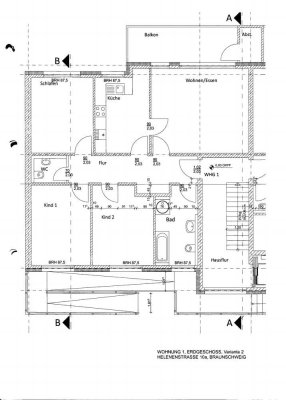 Gepflegte 4-Zimmer-Wohnung im Hochparterre mit Balkon in Braunschweig-Westliches Ringgebiet