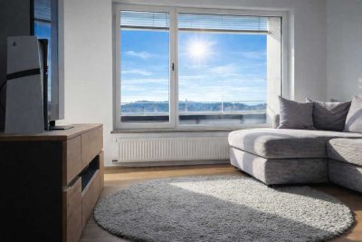 Sonnige 2,5-Zimmer-Wohnung (7.OG) mit verglastem Süd-Balkon im Herzen von Lindenberg