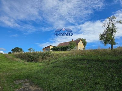 Renovierungsbedürftiges Bauernhaus mit circa 11000m² Grund. ERHÖHTE SONNIGE AUSSICHTSLAGE! ALLEINLAGE!