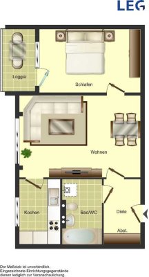 **Ab 50 Jahren** 2-Zimmer-Wohnung in Solingen Mitte