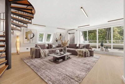 Luxuriös Wohnen mit offenem Kamin und traumhaftem Ausblick in Bestlage von Solln