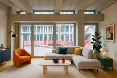 Erstbezug: Attraktive 2-Zimmer-Wohnung mit offenem Wohnkonzept, EBK und Freisitz