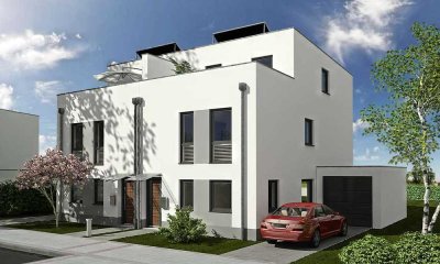 Neubau eines modernen Einfamilienhauses als KFW 40 Haus mit unverbaubarem Fernblick