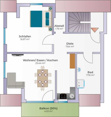 2 Zimmer Wohnung - kernsaniert