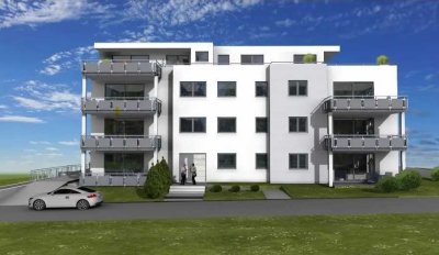 Neubau: Moderne 3,5 Zi. EG-Whg mit Terrasse,  Balkon+Garten in Bad Wimpfen - Top Aussicht
