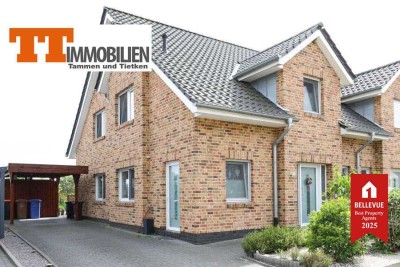 TT bietet an: Moderne Doppelhaushälfte in Schortens  Ruhige Lage mit sonniger Terrasse!