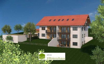 * Neubauprojekt in Drachselsried * Traumhafte 3-Zimmer-ETW, KfW40 mit Balkon, Garten und Garage