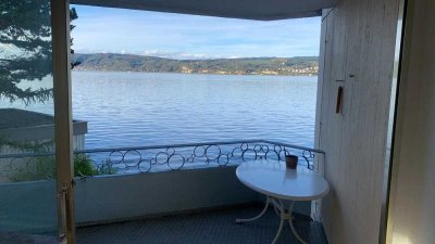 Exklusive 3,5-Zimmer-Wohnung mit Balkon direkt am See mit privatem Seezugang