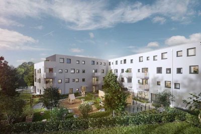 Naturnah und nachhaltig: 2-Zimmer-Wohnung mit Balkon und moderner Ausstattung im grünen Karlsfeld