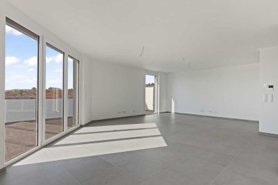 Neubau Penthouse mit tollem Ausblick, Aufzug und Tiefgarage!