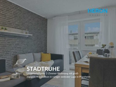 STADTRUHE – Lichtdurchflutete 2-Zimmer-Wohnung mit großzügigem Westbalkon in ruhiger zentraler Lage