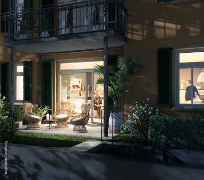 Entspannter Blick in grüne Parkanlage - Residenz Domizil Eltville