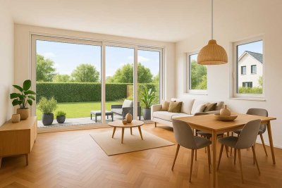 Moderne 4-Zimmer-Neubauwohnung mit Terrasse & Gartenteil