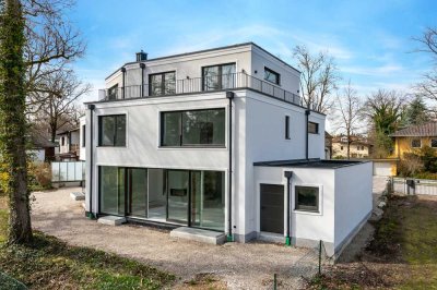Neubau: Anspruchsvolle Haushälfte in Bauhaus-Ästhetik mit Wärmepumpe und Photovoltaik
