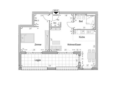 Vermietung: Schöne 2-Zimmer-Neubauwohnung