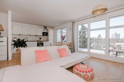 Moderne 2-Zimmer-Wohnung mit wunderschöner Dachterrasse und toller Ausstattung