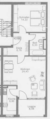 Exklusive 2-Raum-Wohnung mit Balkon in Erding