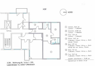 Offenbach-Innenstadt: Großzügige 3-Zimmer-Wohnung in Citylage