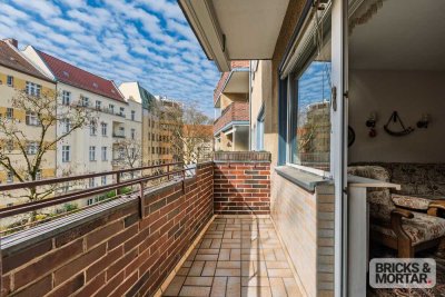 Lichtdurchflutete 3-Zimmer-Whg. 
mit Süd-Loggia 
im beliebten Bismarckviertel
zur eigenen Gestalt