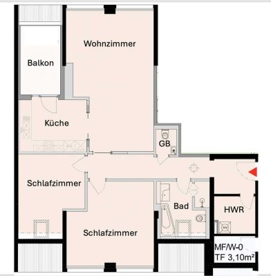 3-Zimmer-Wohnung mit EBK und Balkon in Citylage