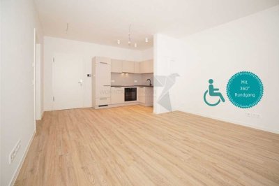 Angebot! Senioren aufgepasst! Rollstuhlgerechte 2-Raum-Wohnung am Kulturpalast mit EBK & Terrasse