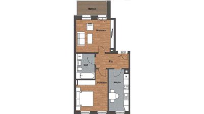 Große 2-Raum Wohnung mit Parkett/FHZ und Balkon // zentrumsnah gelegen// WE06**