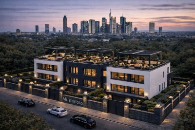 Exklusive Luxusvilla im Diplomatenviertel Frankfurt mit Skyline Blick, Dachterrasse und Lift