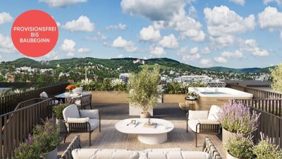 Dachtraum mit 60 m² Terrasse - stylisch &amp; sonnig! | PROVISIONSFREI BIS BAUBEGINN