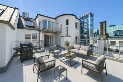 TERRASSEN-HIT im Sonnwendviertel - Erstbezug nach Dachausbau - 5. Liftstock - 3 Zimmer - ca. 90m² NFL - Fußbodenheizung - Klima - zeitlose Ausstattung - ca. 36m² TERRASSE