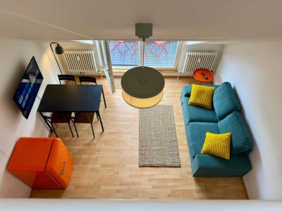 Moderne Galerie-Wohnung mit Balkon in Bonn-Tannenbusch – Vollmöbliert, All-Inclusive