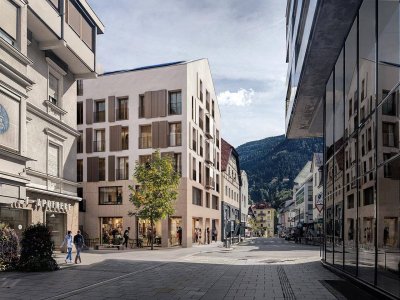 Zentrum Landeck | 2 Zimmer-Wohnung | 48,21 m² | franz. Balkone mit Schiebeläden | 2. OG | Jöchlerhaus (TOP 08)