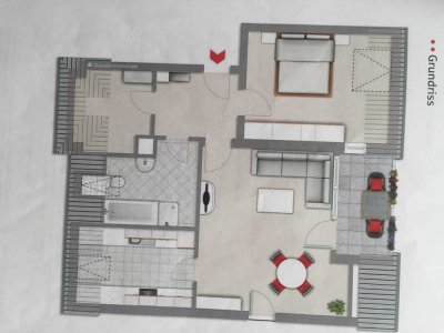 Ruhige DG-Wohnung mit sonniger Dachterrasse  in Witten