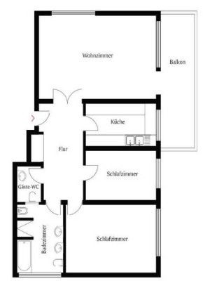 3-Zimmer Wohnung in Köln-Marienburg