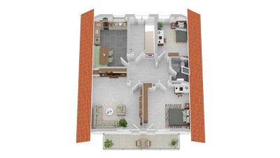 Erstbezug 3 Zimmer Wohnung mit Balkon